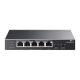 SWITCH PoE TP-LINK, 5 porturi Gigabit (1-Port PoE++ in si 4 PoE+ out), IEEE 802.3at/af, buget PoE 66W maxim, carcasa metalica "TL-SG1005P-PD"